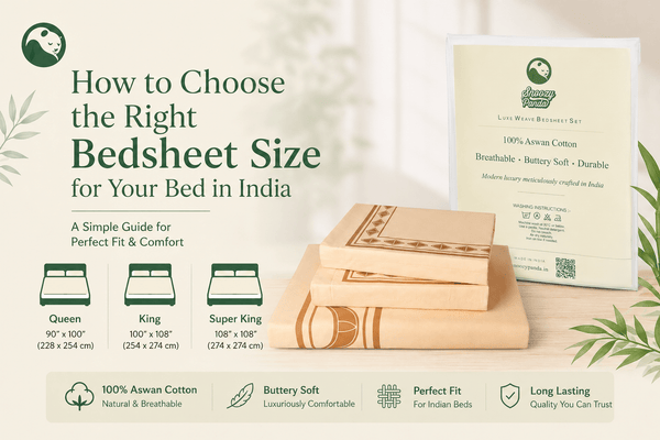 How to Choose the Right Bedsheet Size for Your Bed in India - snoozypanda