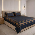 Night Lace Retreat Bedding Set - Deep Black - 400 TC Cotton