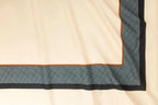 Midnight Serenity Lattice Bedding Set – Soft Beige - 100% Cotton 400 TC - snoozypanda
