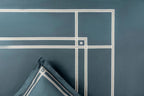 Gentle Grid Nest Bedding Set - Dark Teal - 100% Cotton 400 TC - snoozypanda