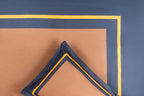 Evening Hug Frame Bedding Set - Deep Blue - 100% Cotton 400 TC - snoozypanda