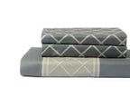 Cloudline Cozy Cross Bedding Set - Grey - 100% Cotton 400 TC - snoozypanda