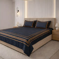 Night Lace Retreat Bedding Set - Deep Black - 400 TC Cotton