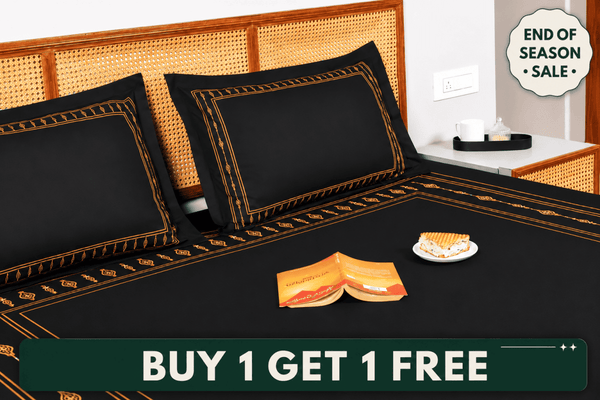 Celeste Charm Cradle Bedding Set - Black - snoozypanda