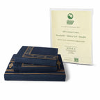 Celeste Charm Cradle Bedding Set - Deep Blue - 100% Cotton 400 TC - snoozypanda