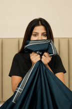 Gentle Grid Nest Bedding Set - Dark Teal - 100% Cotton 400 TC - snoozypanda
