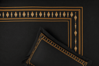 Celeste Charm Cradle Bedding Set - Black - 100% Cotton 400 TC - snoozypanda