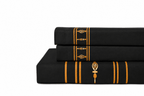 Celeste Charm Cradle Bedding Set - Black - 100% Cotton 400 TC - snoozypanda