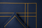 Harbour Hush Lines Bedding Set - Deep Blue - 100% Cotton 400 TC - snoozypanda
