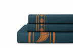Calm Bloom Cocoon Bedding Set – Teal - 100% Cotton 400 TC - snoozypanda