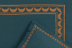 Calm Bloom Cocoon Bedding Set – Teal - 100% Cotton 400 TC - snoozypanda