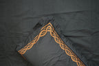 Night Lace Retreat Bedding Set - Deep Black - 100% Cotton 400 TC - snoozypanda