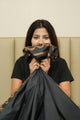 Night Lace Retreat Bedding Set - Deep Black - 100% Cotton 400 TC