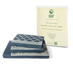 Cloudline Cozy Cross Bedding Set - Deep Blue - 100% Cotton 400 TC - snoozypanda