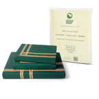 Gentle Grid Nest Bedding Set - Dark Green - 100% Cotton 400 TC - snoozypanda