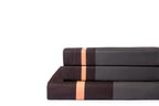 Evening Hug Frame Bedding Set - Charcoal Black - 100% Cotton 400 TC - snoozypanda