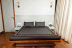 Evening Hug Frame Bedding Set - Charcoal Black - 100% Cotton 400 TC - snoozypanda
