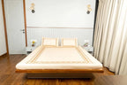 Calm Bloom Cocoon Bedding Set - Beige - 100% Cotton 400 TC - snoozypanda