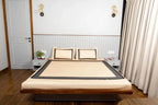 Midnight Serenity Lattice Bedding Set – Soft Beige - 100% Cotton 400 TC - snoozypanda