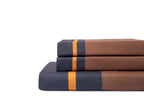 Evening Hug Frame Bedding Set - Deep Blue - 100% Cotton 400 TC - snoozypanda