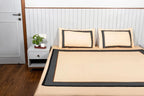 Midnight Serenity Lattice Bedding Set – Soft Beige - 100% Cotton 400 TC - snoozypanda