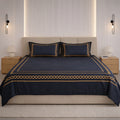 Night Lace Retreat Bedding Set - Deep Black - 400 TC Cotton