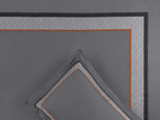 Midnight Serenity Lattice Bedding Set - Grey - 100% Cotton 400 TC - snoozypanda