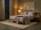 Buy Havana Stripe Mocha bedsheet online – 400TC Aswan Fabric by Snoozy Panda