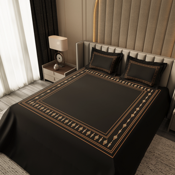 Celeste Charm Cradle Bedding Set - Black