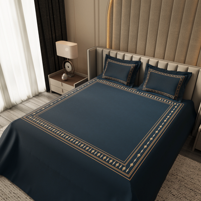 Celeste Charm Cradle Bedding Set - Deep Blue