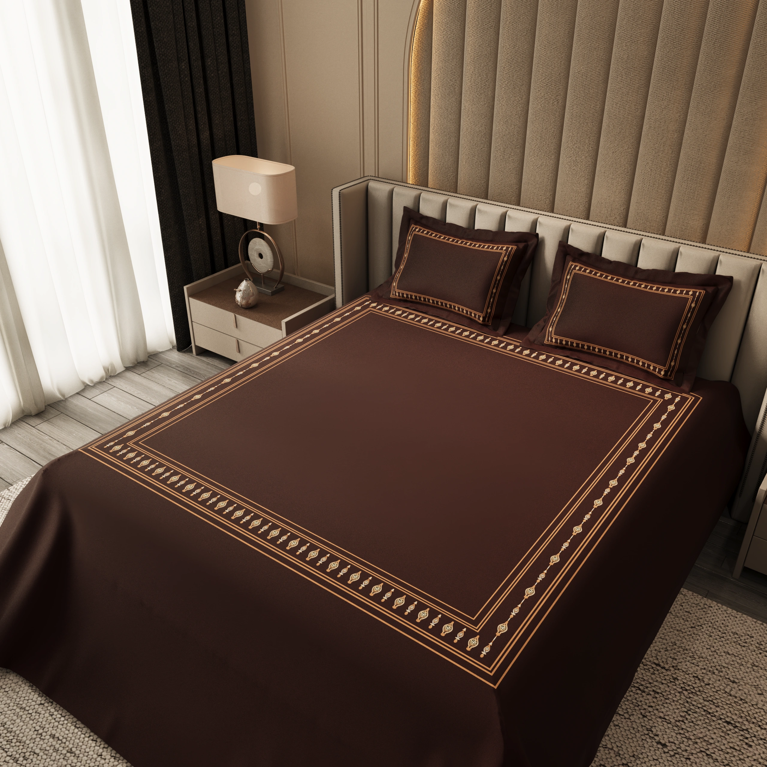 Celeste Charm Cradle Bedding Set - Brown