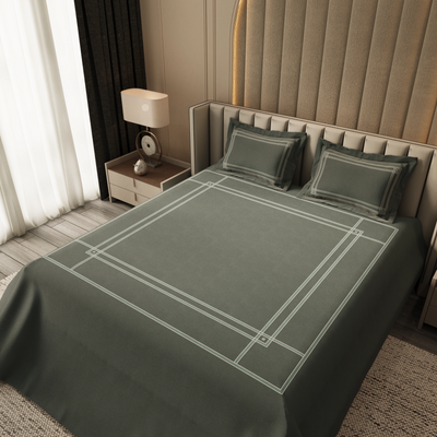Gentle Grid Nest Bedding Set - Grey