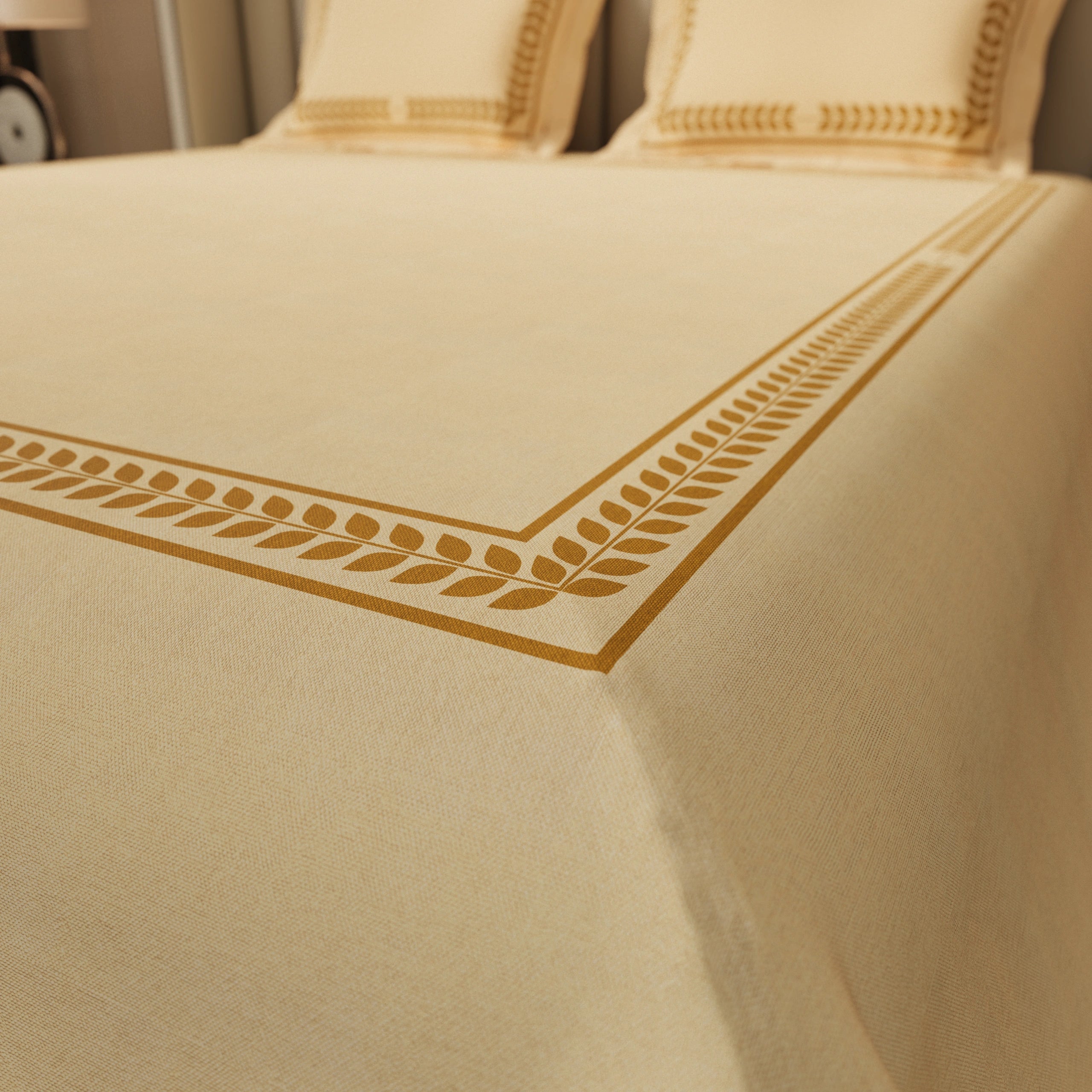 Seren Crest Cuddle Bedding Set – Beige