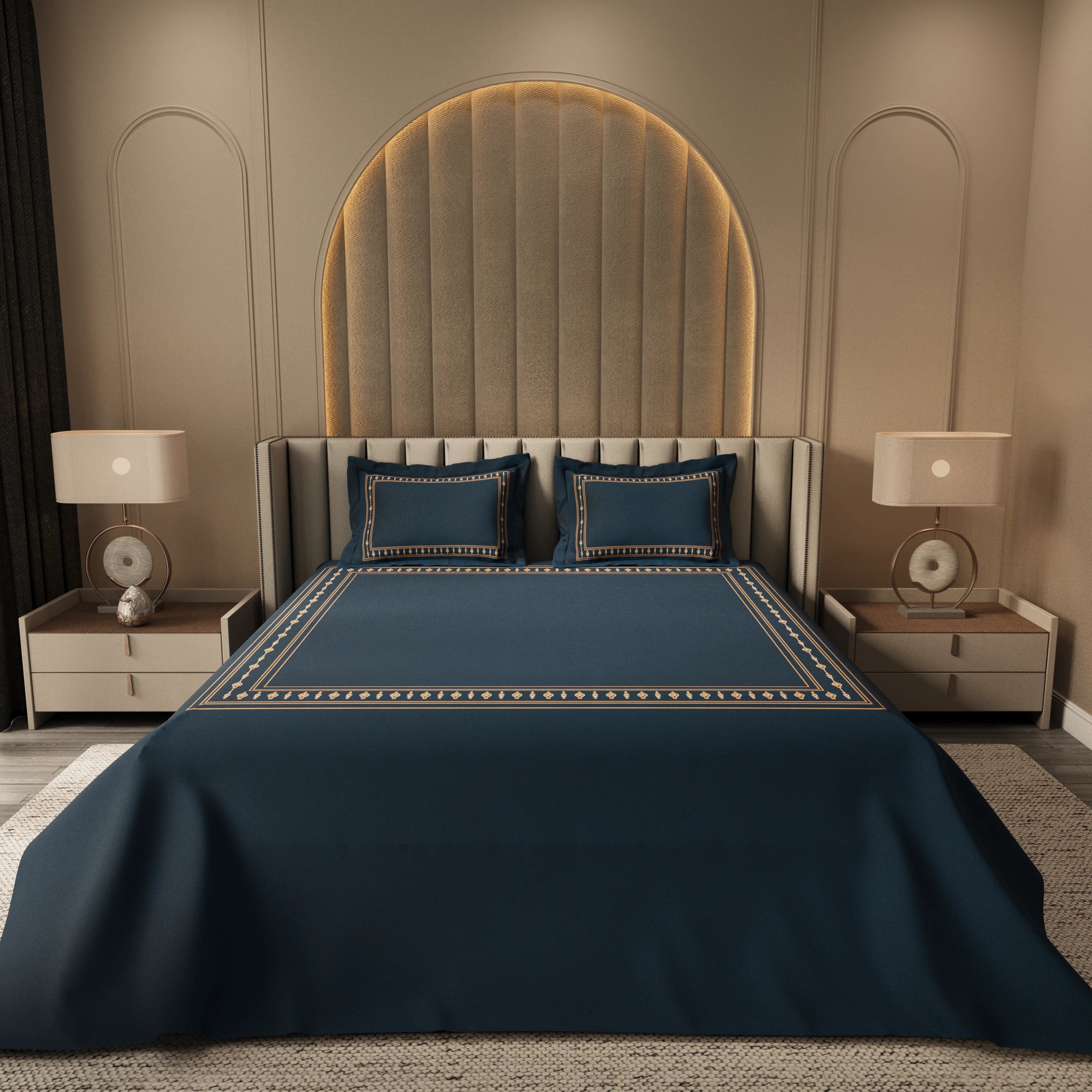 Celeste Charm Cradle Bedding Set - Deep Blue