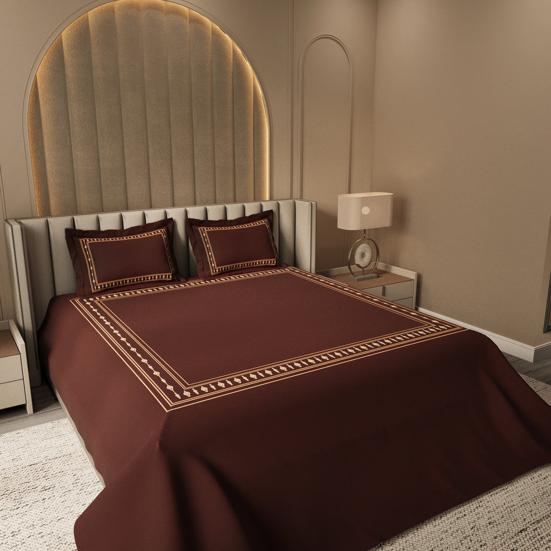 Celeste Charm Cradle Bedding Set - Brown