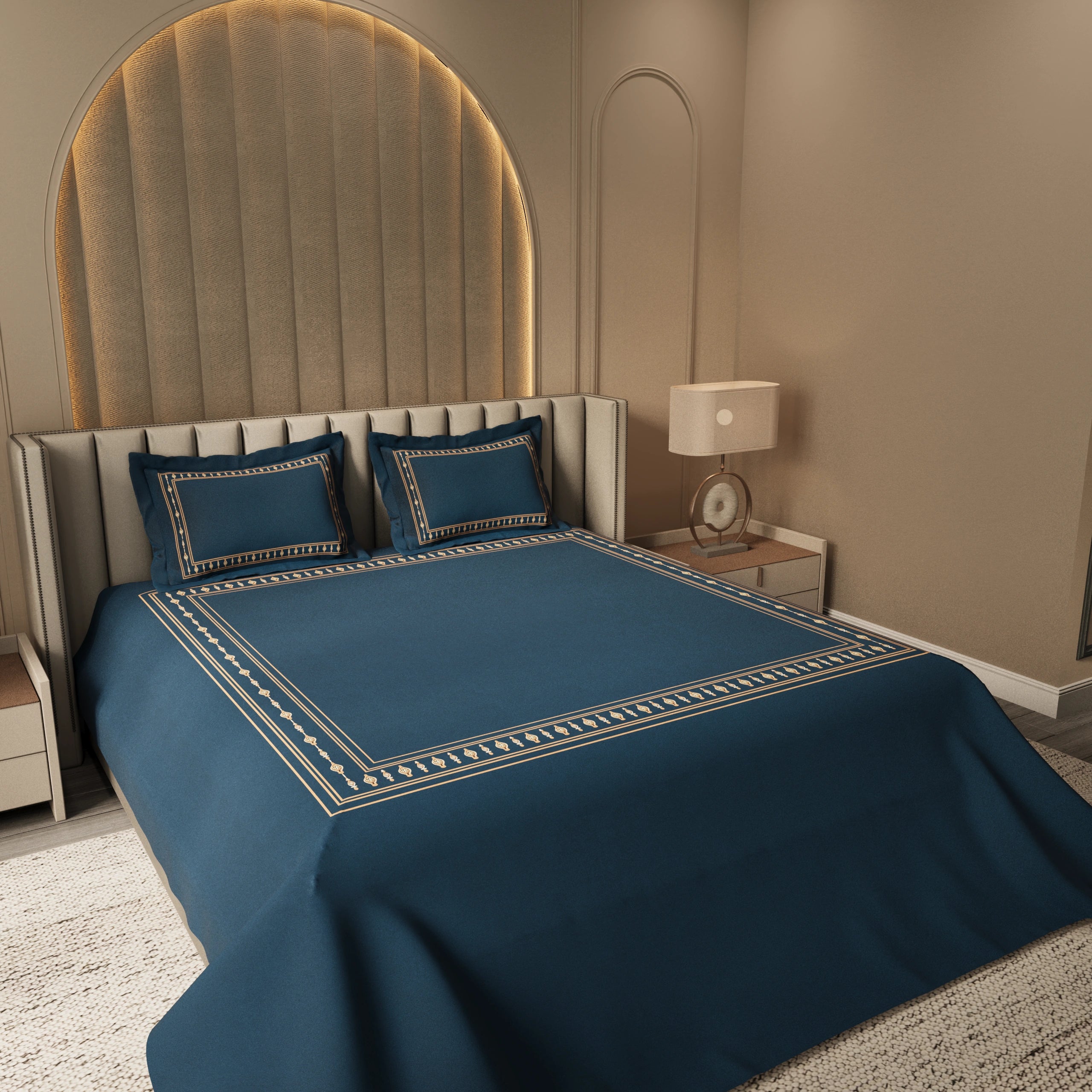 Celeste Charm Cradle Bedding Set - Deep Blue