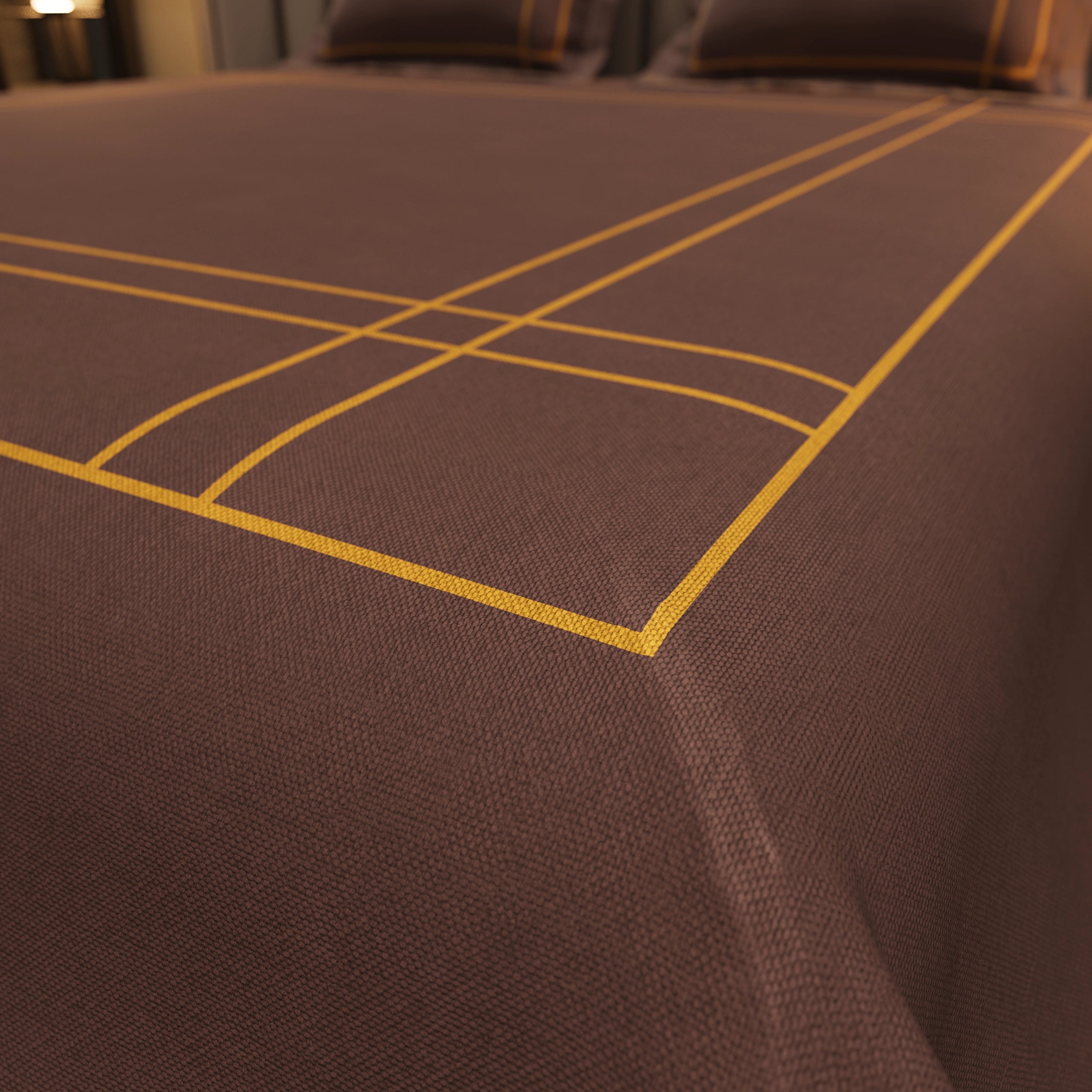 Harbour Hush Lines Bedding Set - Maroon