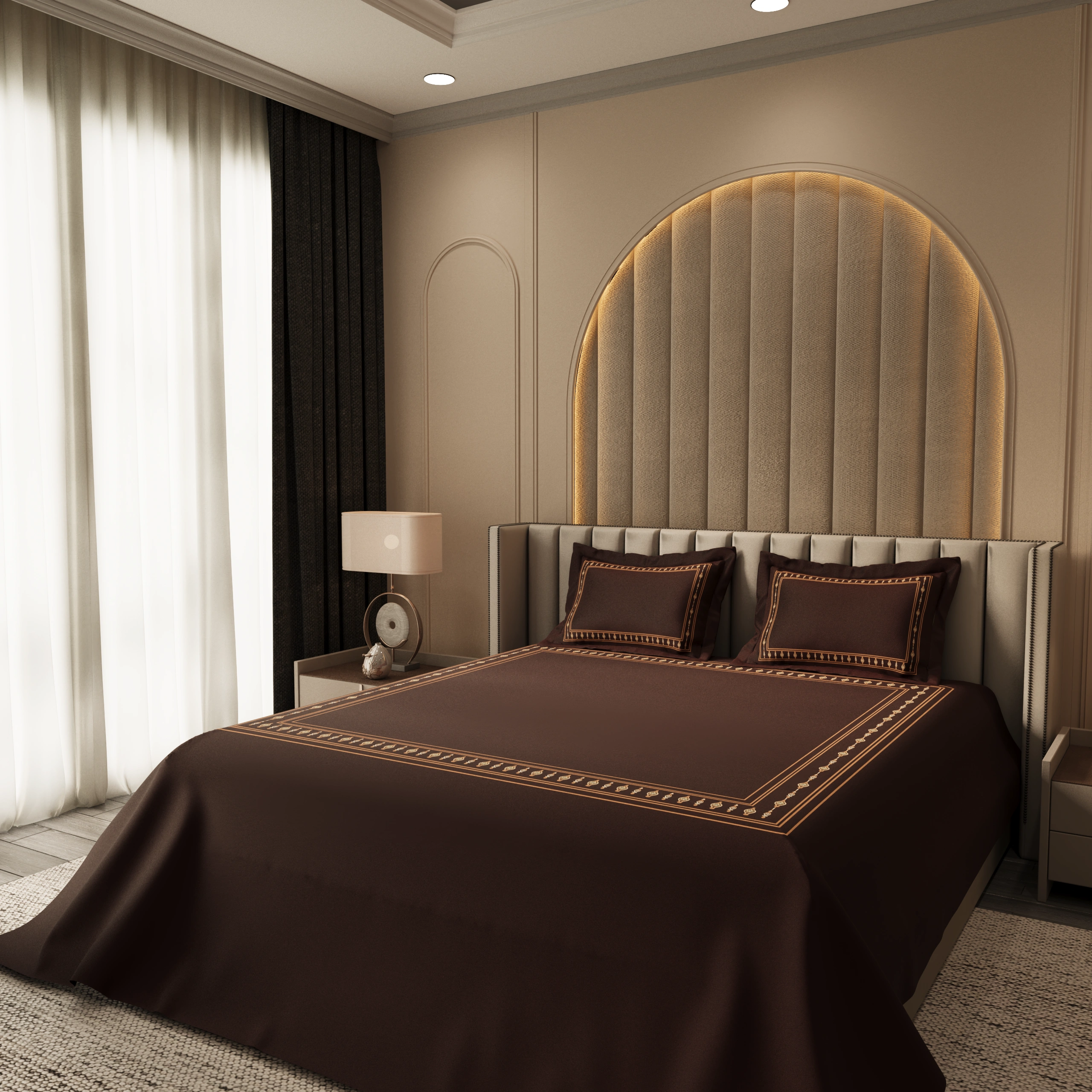 Celeste Charm Cradle Bedding Set - Brown