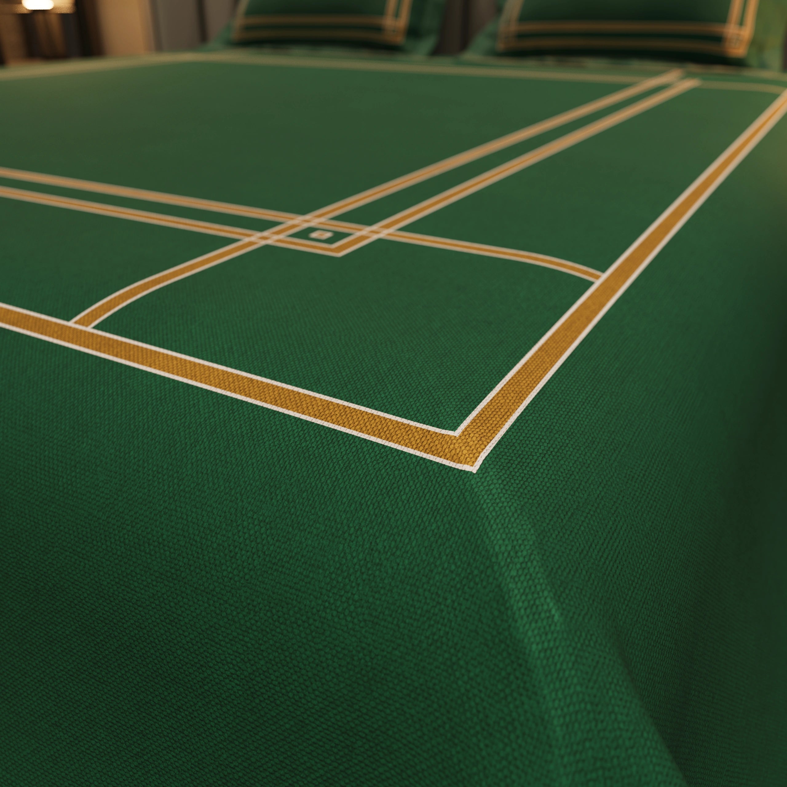 Gentle Grid Nest Bedding Set - Dark Green