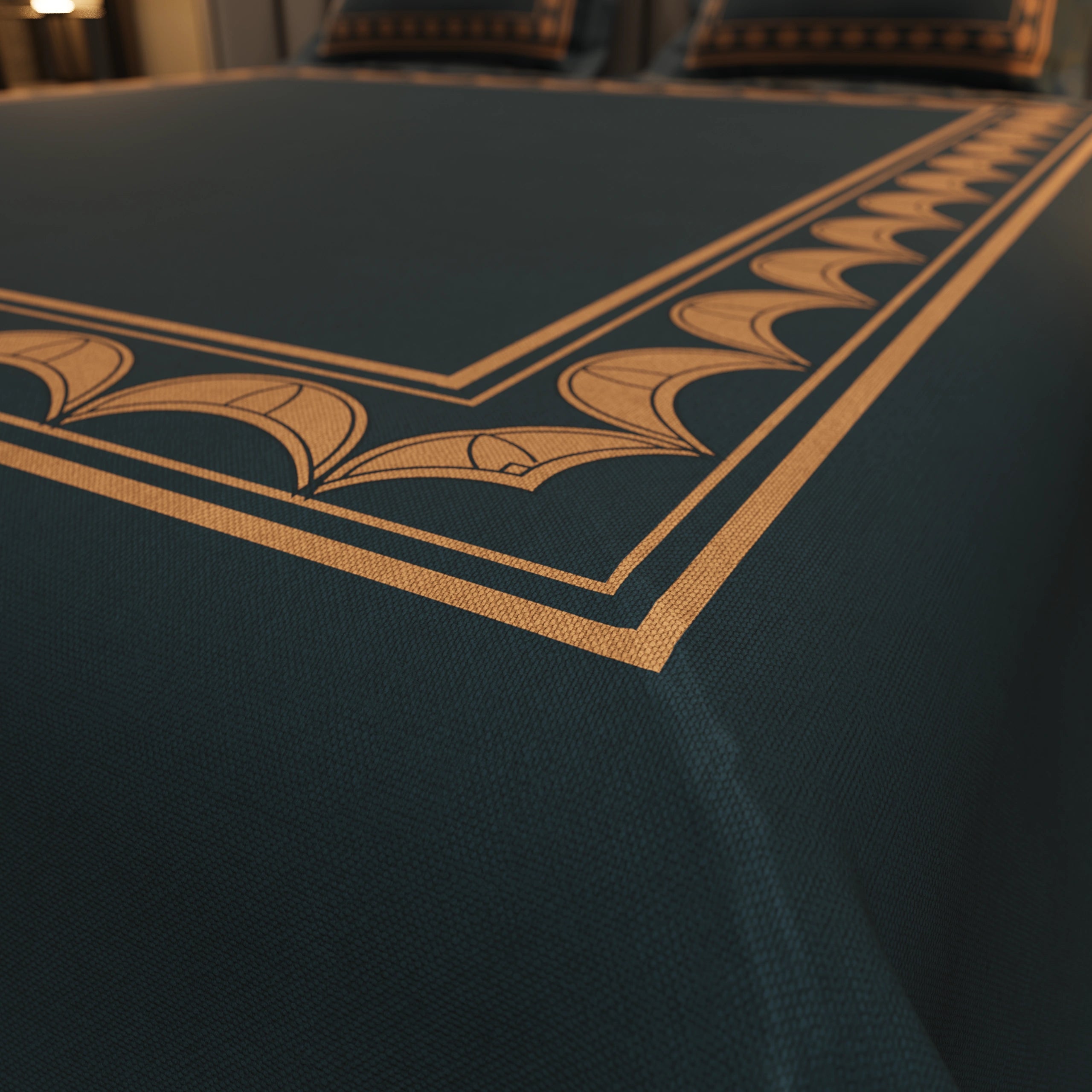 Calm Bloom Cocoon Bedding Set – Teal